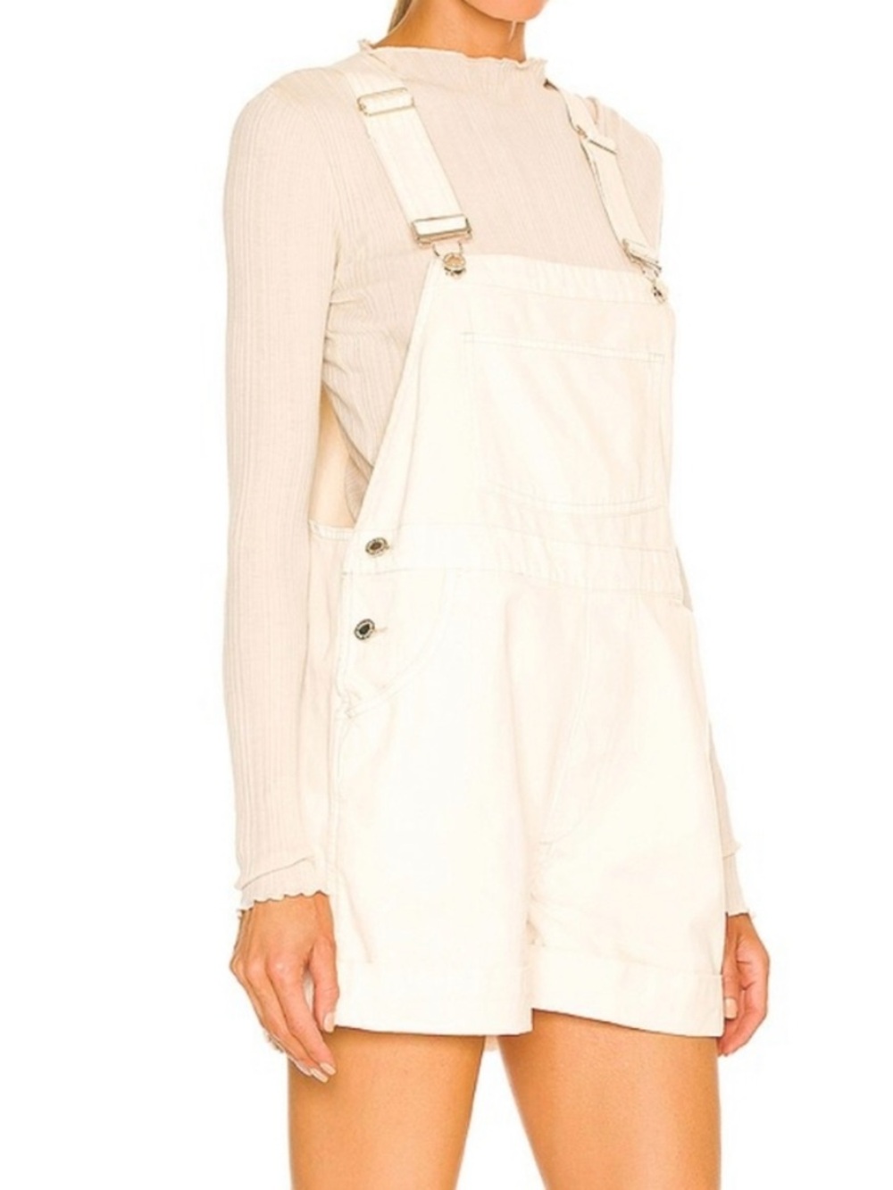 WeWoreWhat Relaxed Linen Short Overalls - Picture 4 of 12